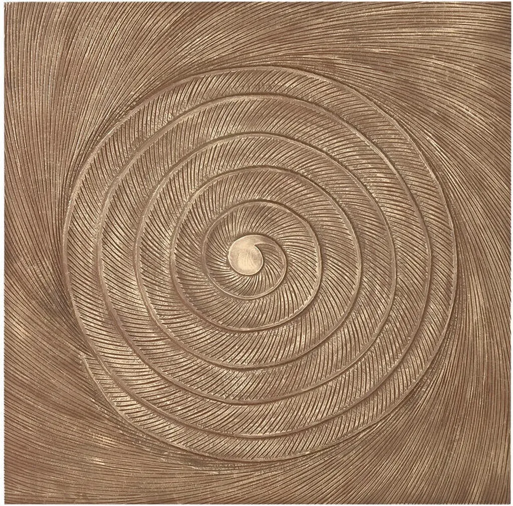 Grande décoration murale dorée 120 cm Home ESPRIT en métal et relief