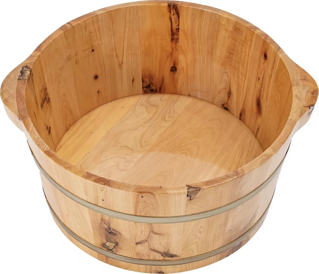 Seau bain de pieds pour relaxation à domicile - Bois naturel 40cm