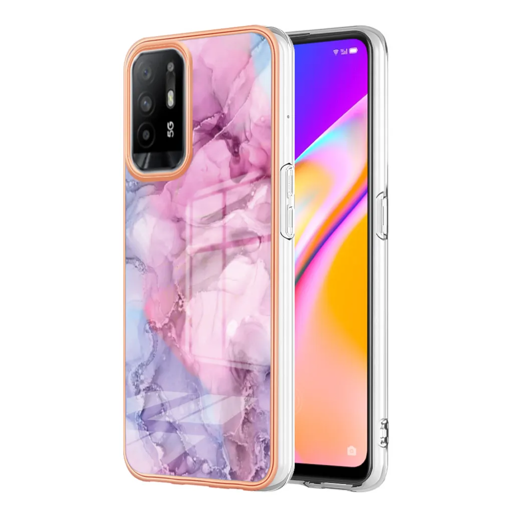 Cover Sottile Oppo A94 5G Rosa - Silicone TPU Fantasia Anti-Graffio