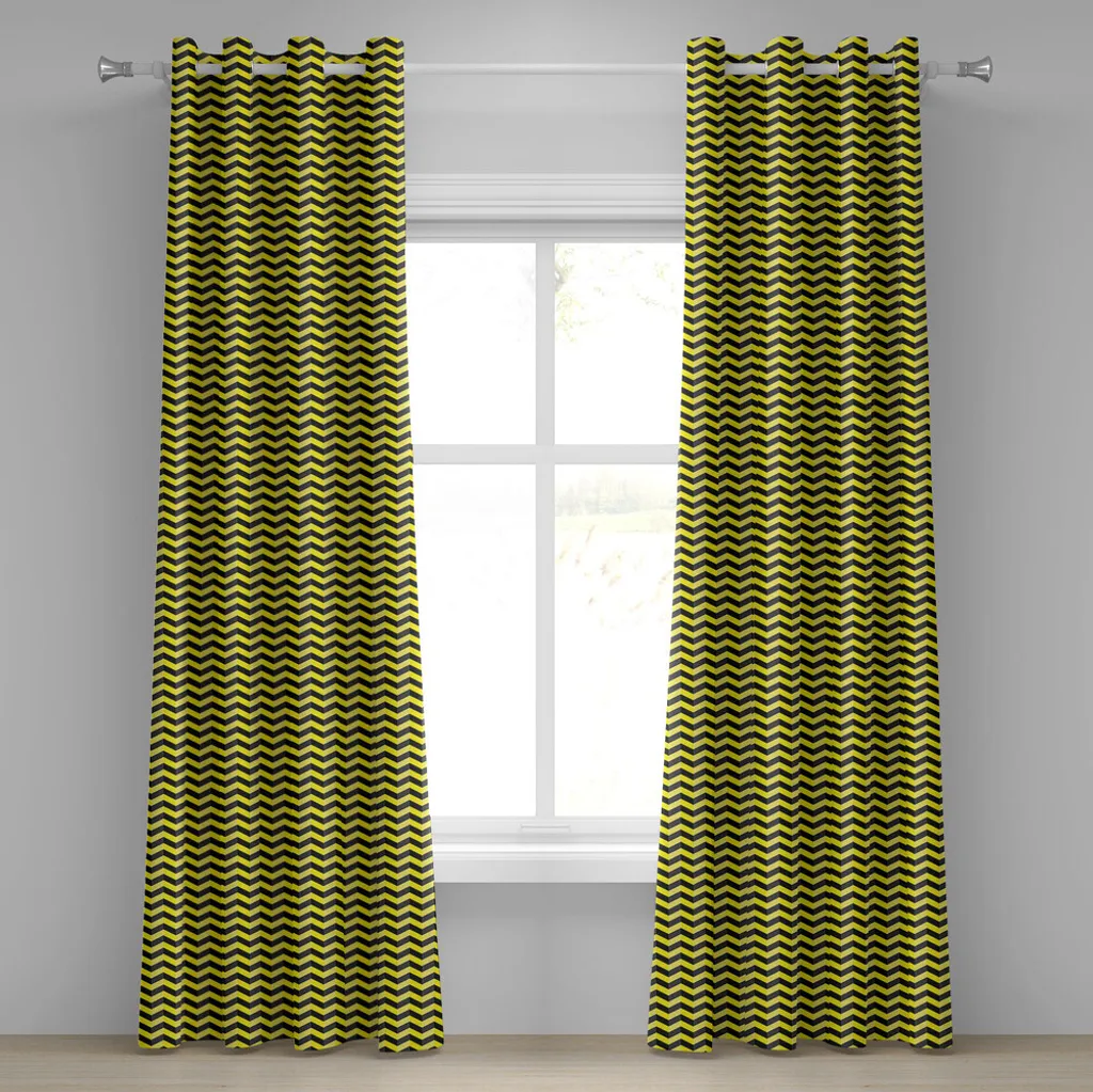 Tende Lavabili Giallo Nero Chevron ABAKUHAUS 280x225 | Casa e Bimbi