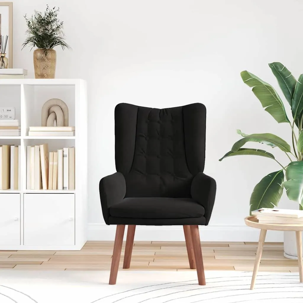 VidaXL Poltrona Velluto Nero 63x67x94 cm | Solidità e Stile Smart - 3