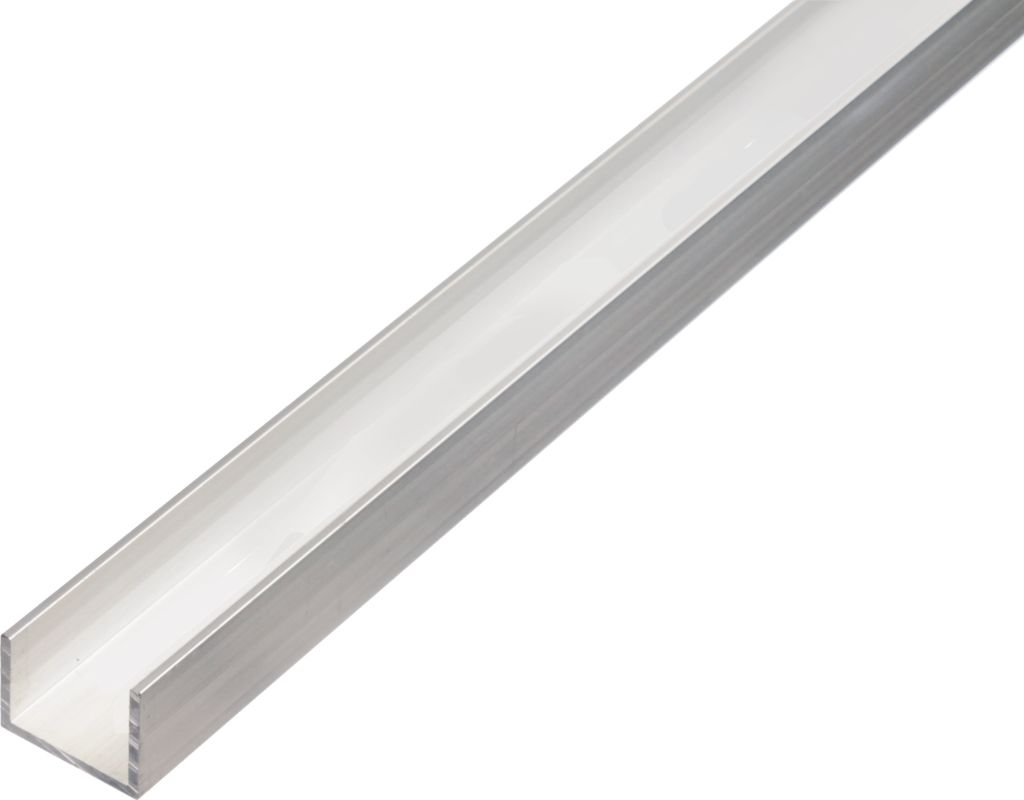 Alberts U-Profil | Aluminium, natur | 1000 x 15 x 10 mm | 6er Set