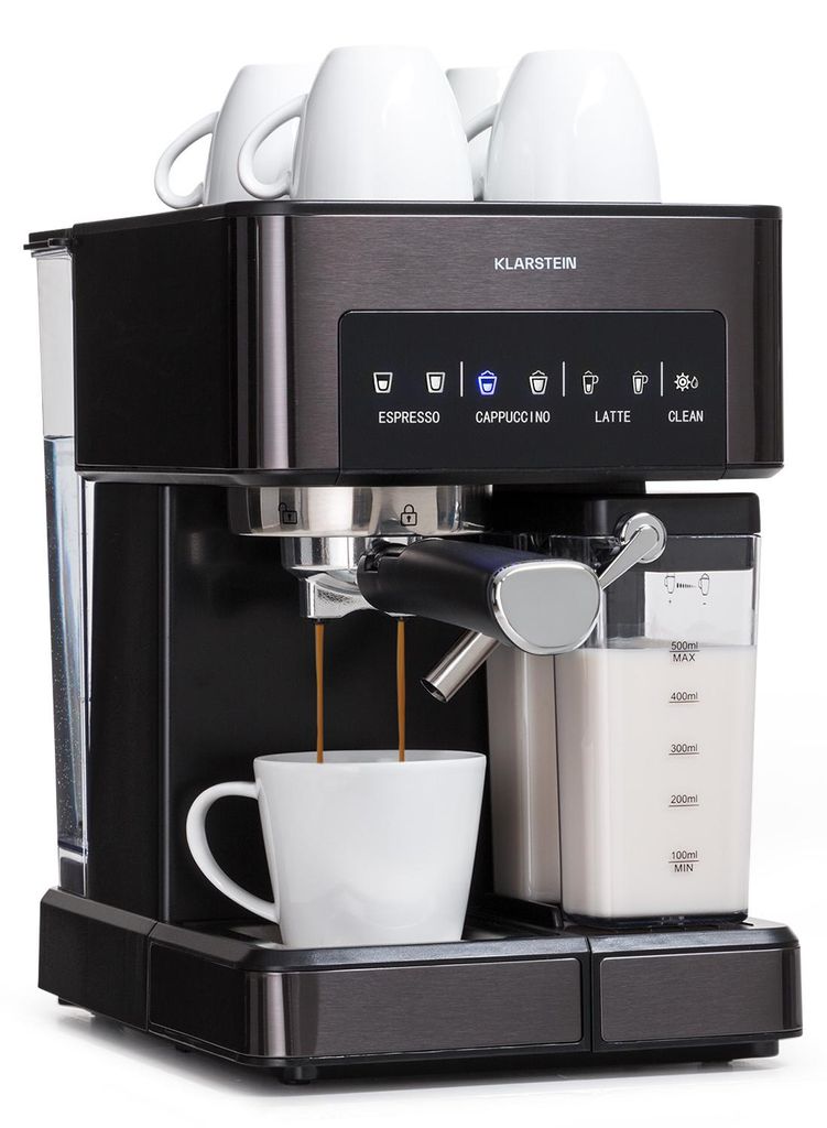 Klarstein Espresso Siebträgermaschine mit Milchaufschäumer, Produktbild 