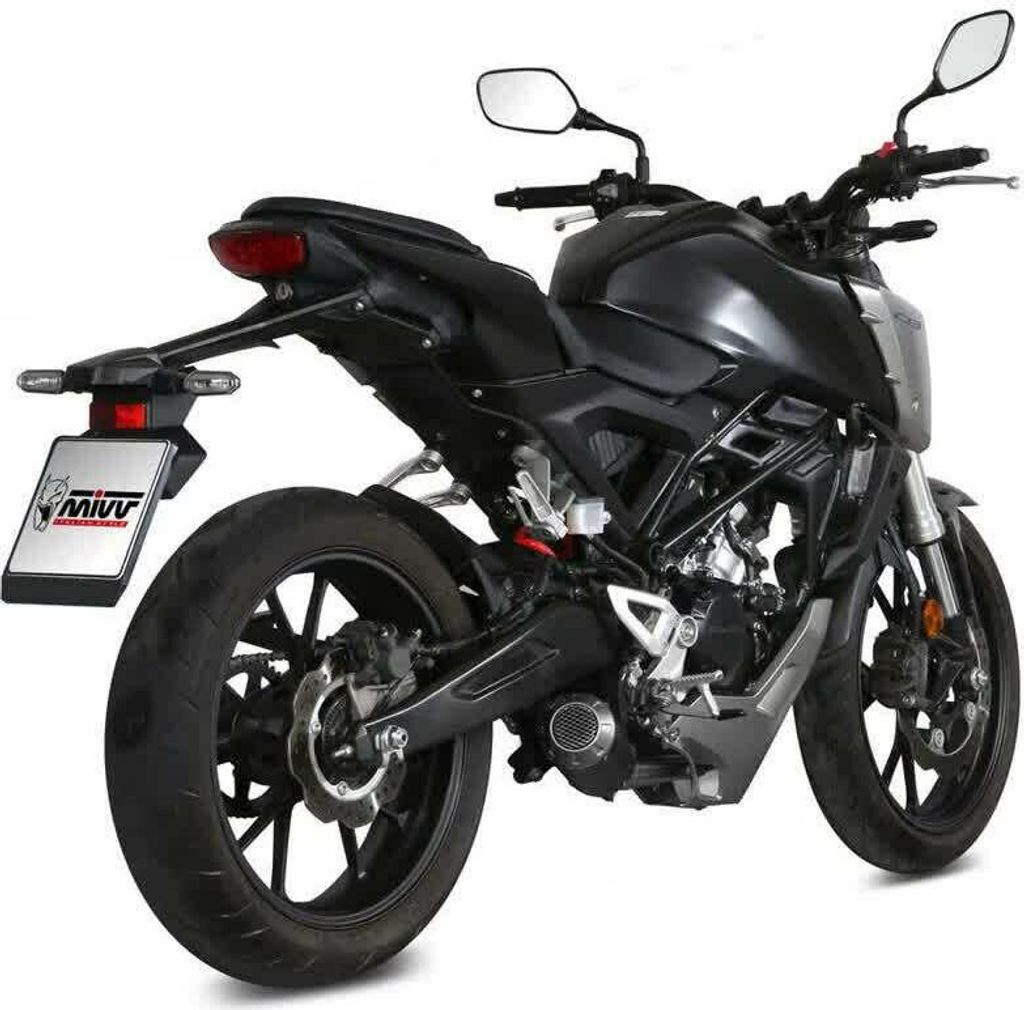 Kompletní černý výfukový systém MIVV Mk3 pro HONDA CB 125 R Obrázek produktu 