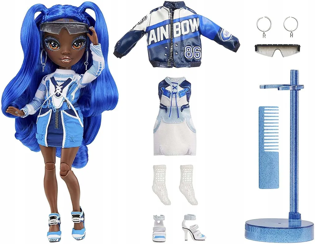 Rainbow High Coco Vanderbalt : Poupée Articulée avec Tenues Bleu Cobalt