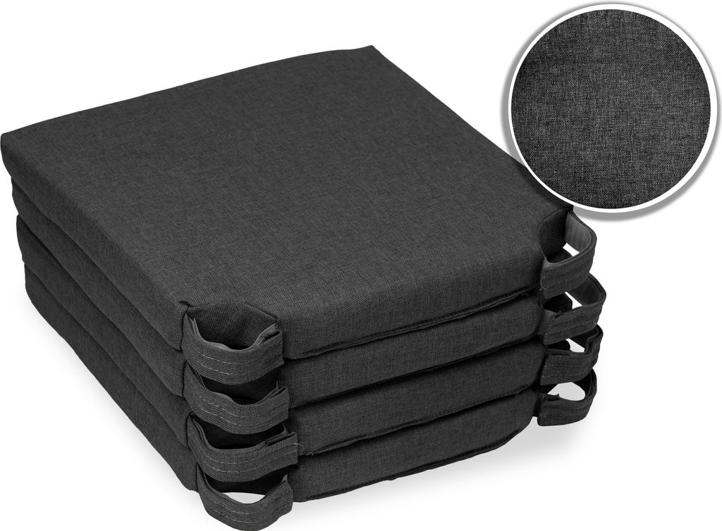 sunnypillow 4er Set Stuhlkissen mit Klettverschluss Produktbild 6