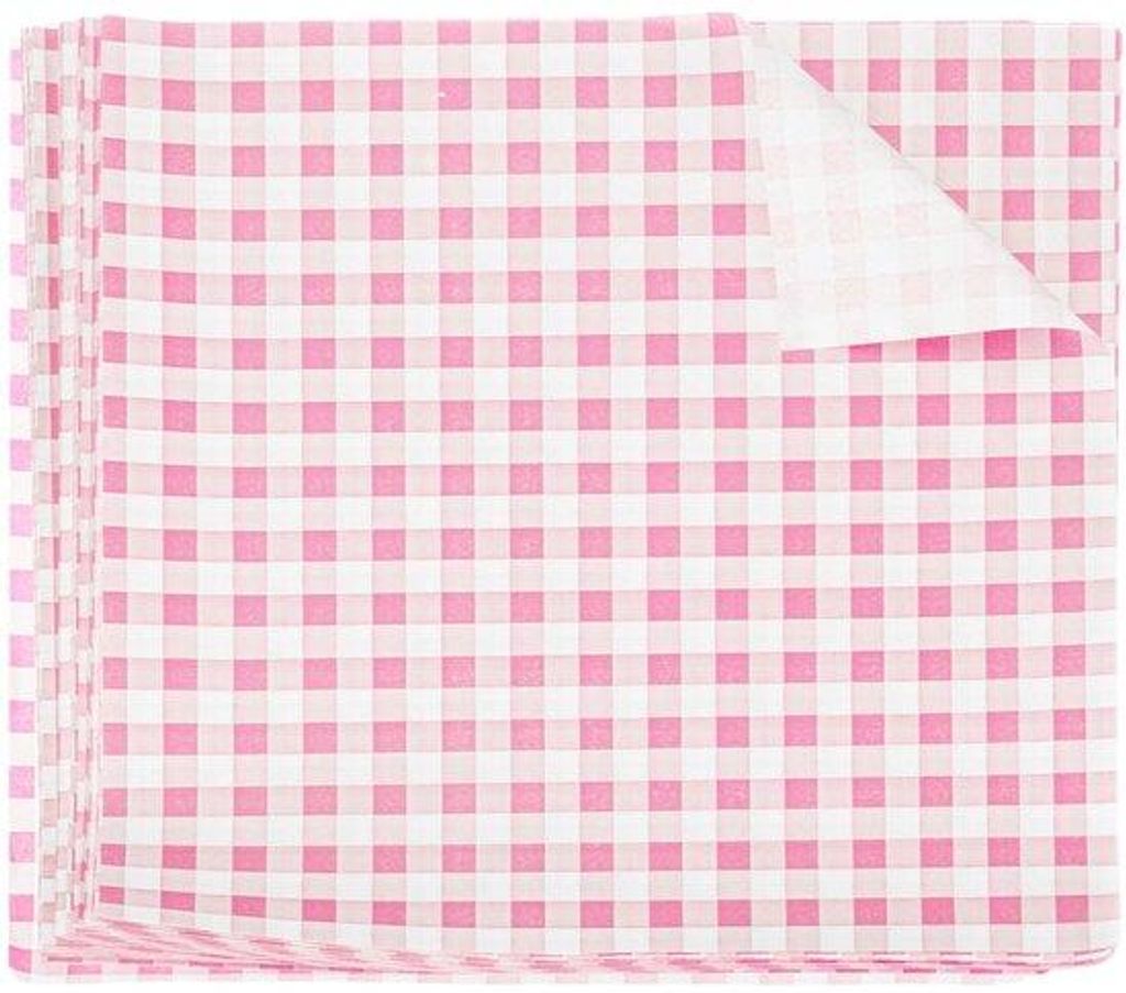 Vetvrij Deli-papier 18 x 18 cm, rotes Burgerpapier, Mand, Boterbrood Sandwichpapier