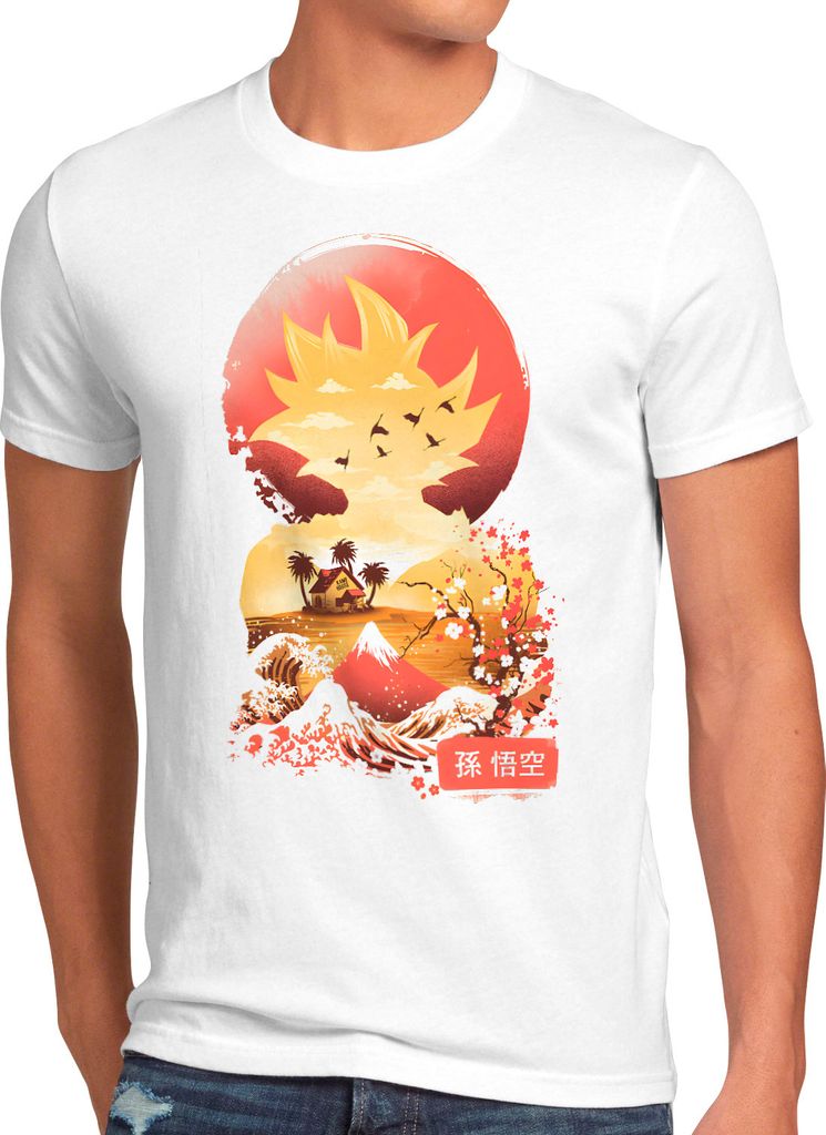 style3 Kame House Sunset Herren T-Shirt super dragon saiyan z gt