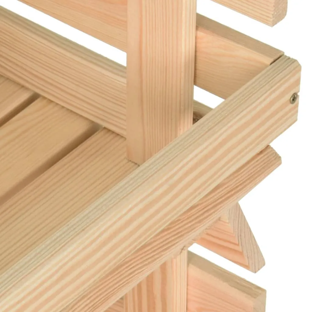 Carrello Portafrutta e Verdura Legno Pino 77x30x80 cm Salvaspazio - 8