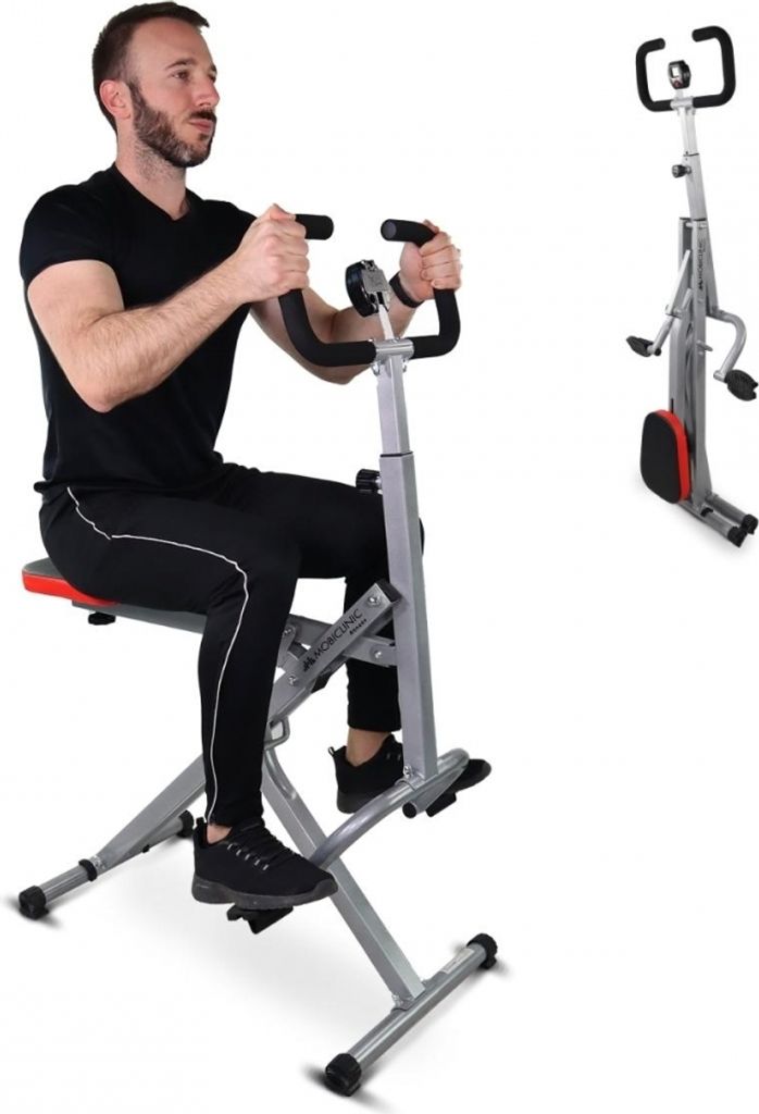 Mobiclinic Total Crunch Fitnessgerät Kompakt zusammenklappbar VitalFit Multifunktionales Training LCD-Display 100KG Anti-Rutsch-Pedale