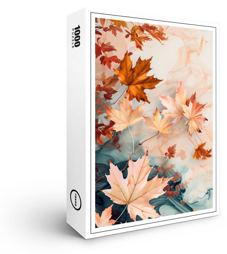 raxxa Premium-Puzzle "Pastel-Colored Watercolor Illustration of Vibrant maple Leaves", 1000 Teile