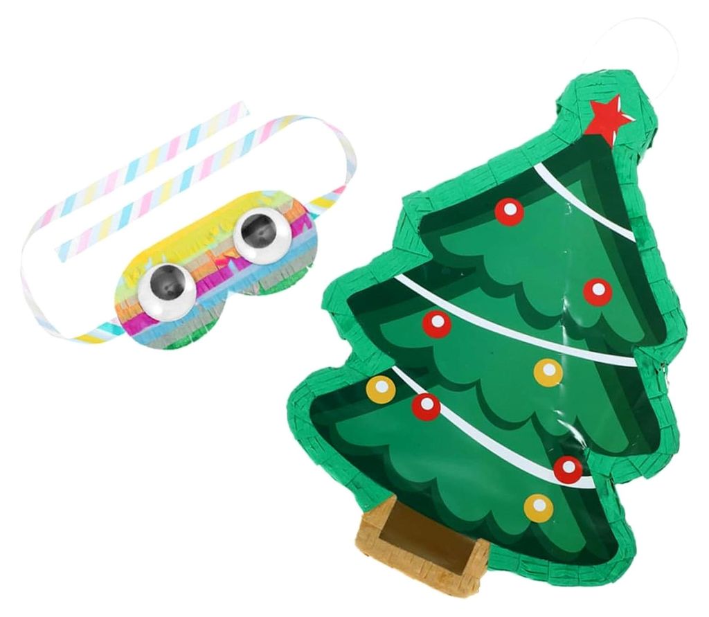 Weihnachtsbaum-Piñata aus Papier – Partydekoration mit Süßigkeiten für Weihnachtsfeste und Mottopartys