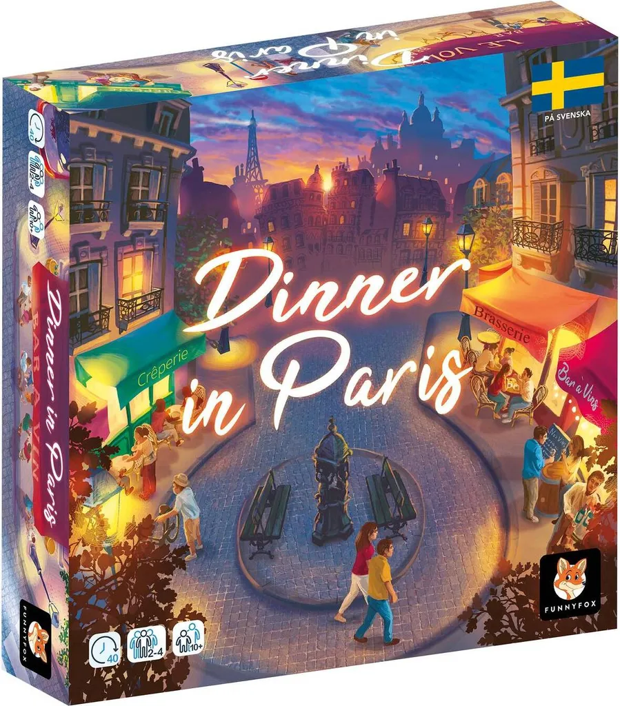Set de table Dîner à Paris Suédois lavable pour décoration de table