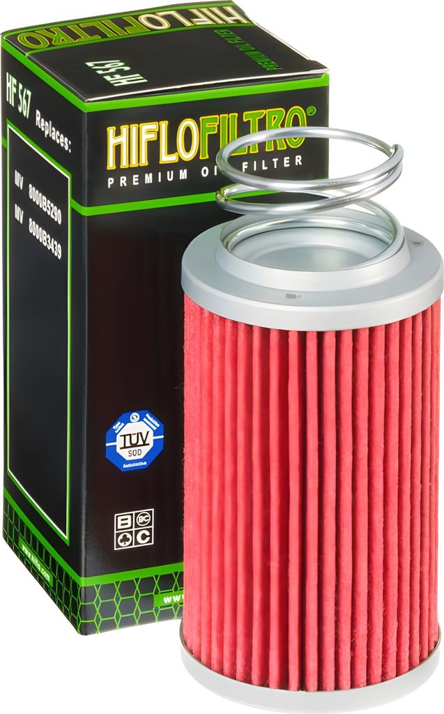 Hiflo Ölfilter HF567 kompatibel mit MV Agusta Brutale 1090 / RR / F4 1000 R