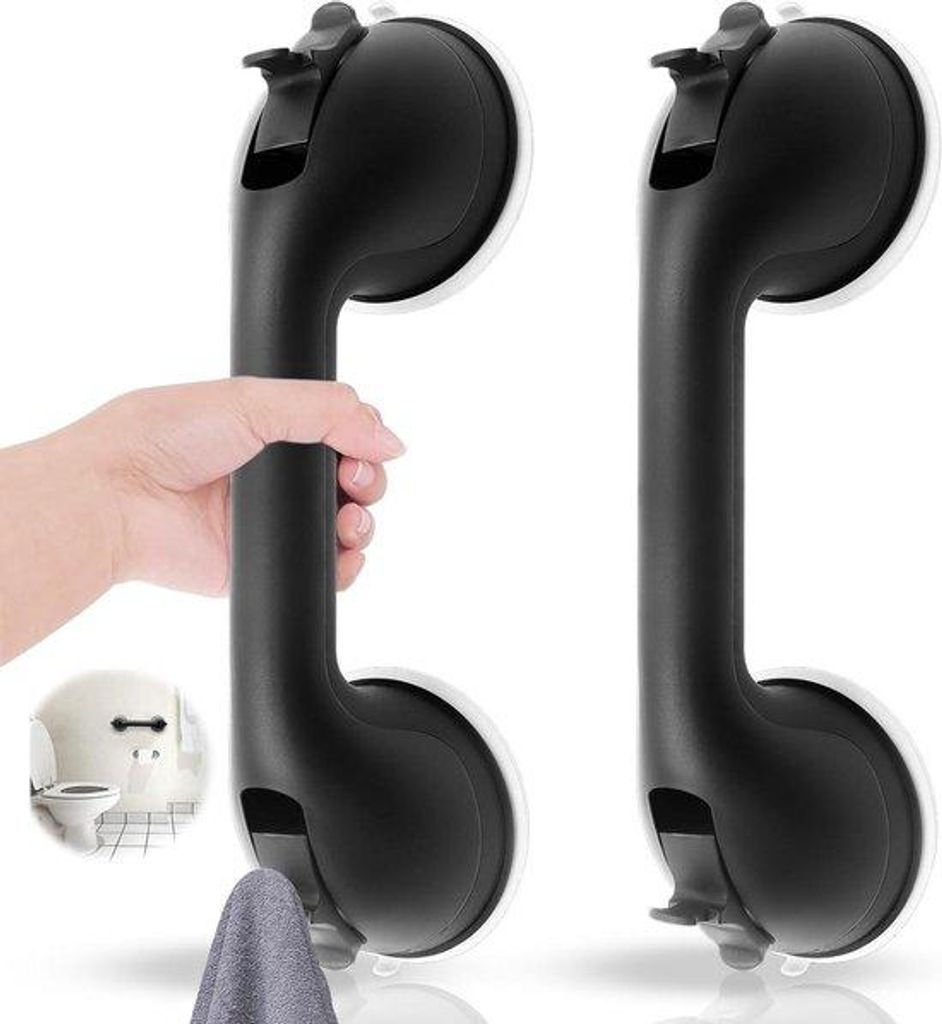 Seniorenpflegegriff für Duschgelegenheit - 2 Teile - robuste Handgriffe für Badewannenbesucher - Zugnap - Zubehör.