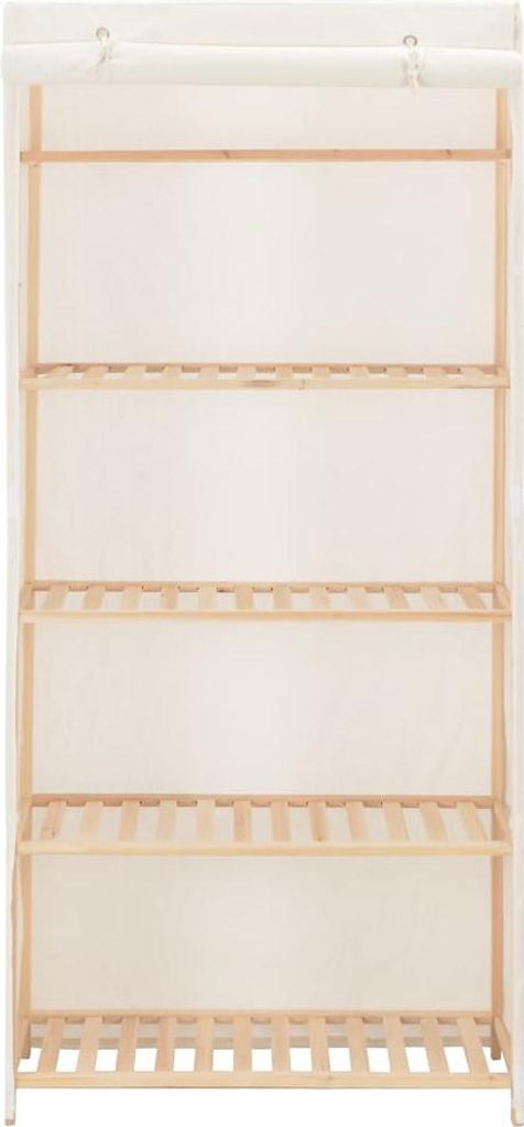 vidaXL Kleiderschrank Weiß 79 x 40 x 170 cm Stoff