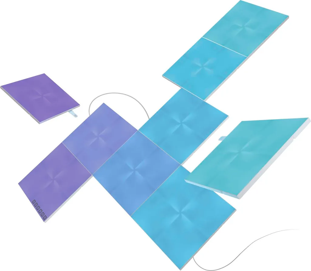 Nanoleaf Canvas Panels Starter Kit 9 Pack - Éclairage LED Connecté Carré