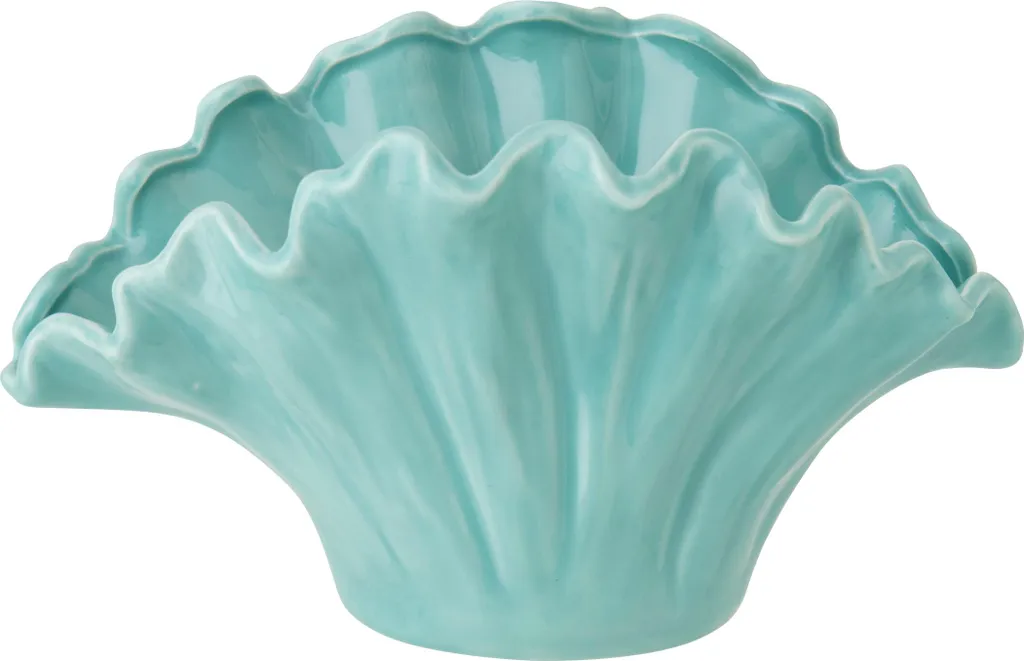 Petit Vase Porcelaine Vert Clair J-Line : Déco Gain de Place Chic