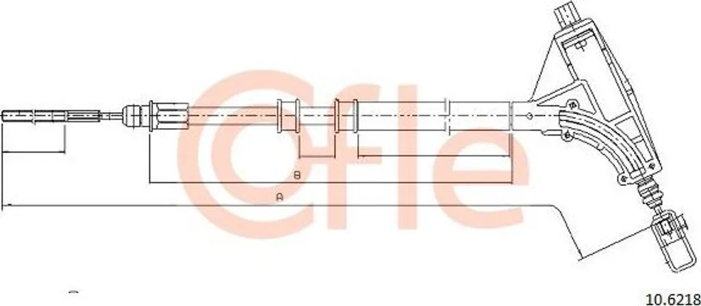 Câble de Frein de Stationnement Arrière Peugeot 607 - COFLE 10.6218
