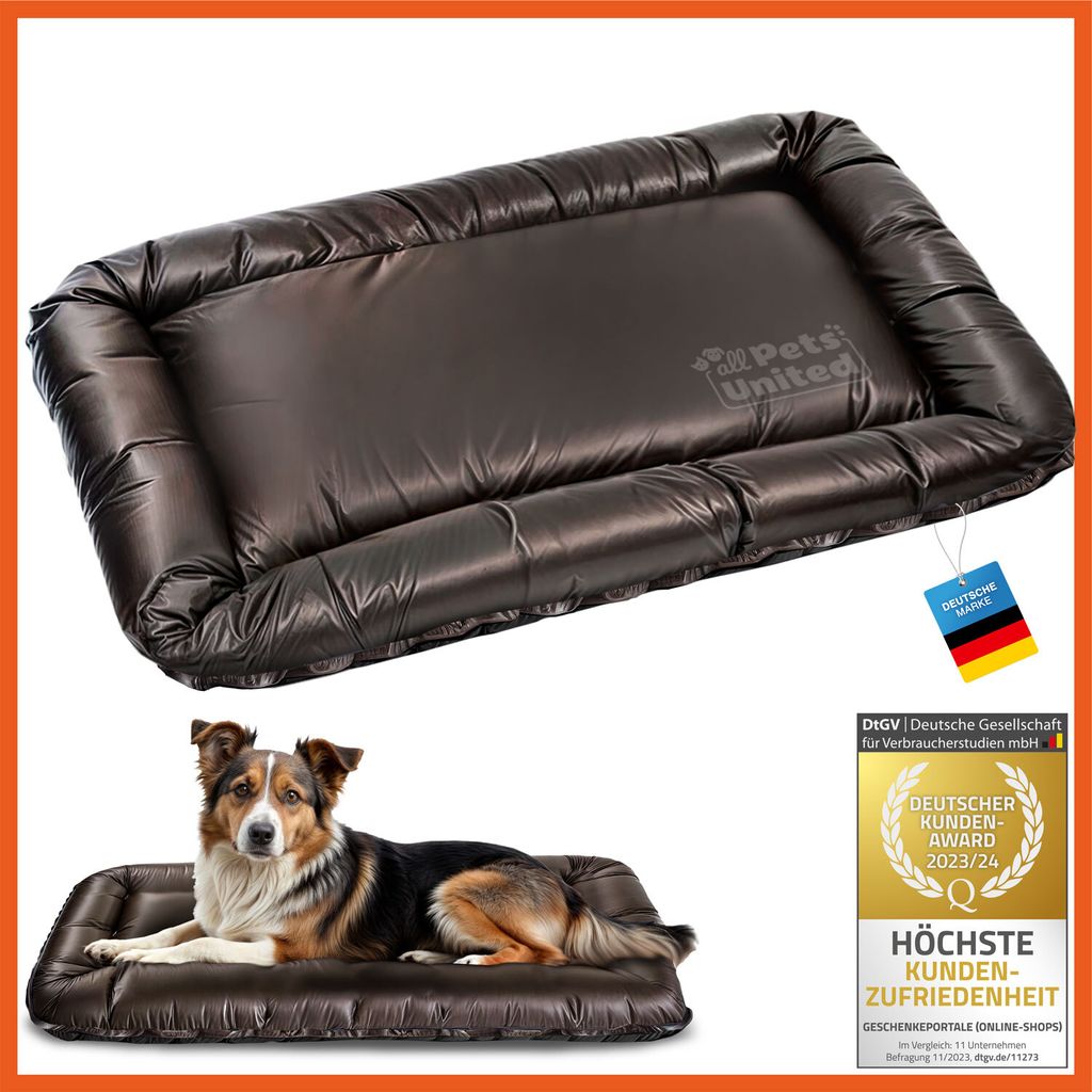 Lazy Bag Premium Hundekissen M in Braun – Orthopädisches Produktbild 
