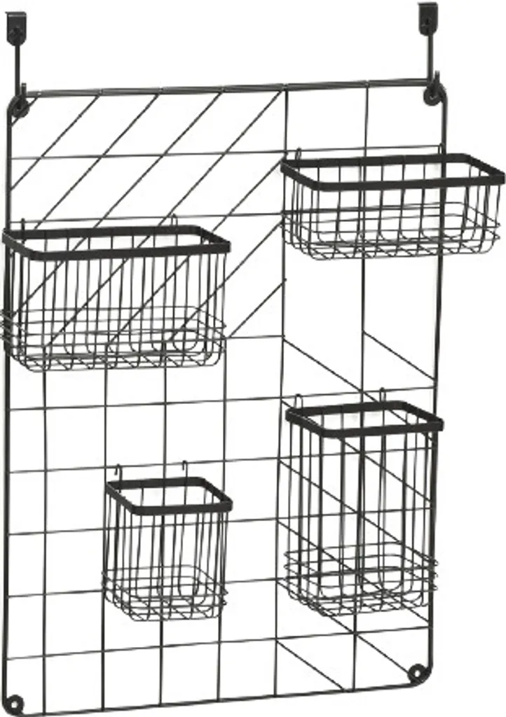 Organisateur de cuisine Zeller en métal noir - Étagère 46 x 12 x 60 cm