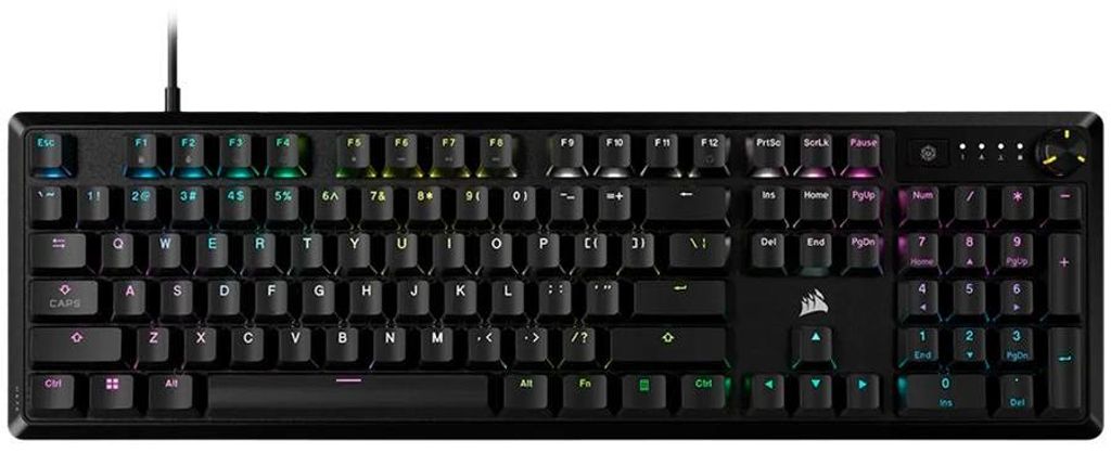 Corsair K70, Pełnowymiarowy (100%), Przewodowa, USB, Zdjęcie produktu 