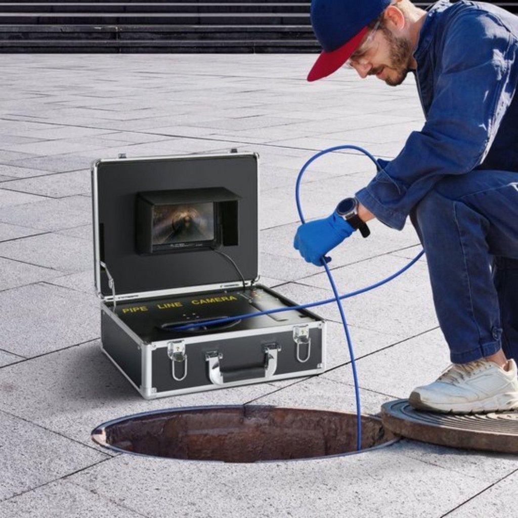 Endoskop-Inspektionskamera PRO – Rohrkamera – 7 Zoll LCD – 40 m Kabellänge – 480p, 130° Weitwinkel – Untergrund- und Kanal-Inspektionsg...