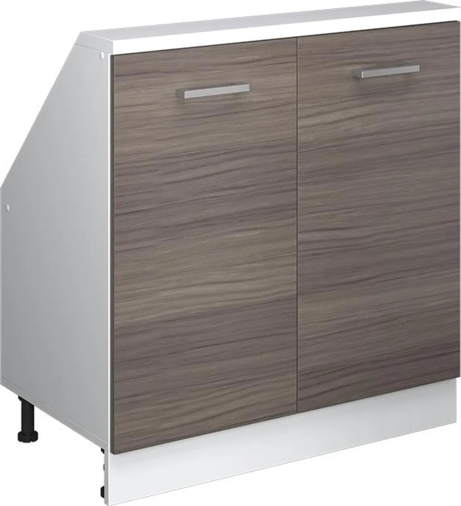 Vicco Mobile sottotetto Rion, con 2 porte, Grigio prezioso/bianco/Bianco