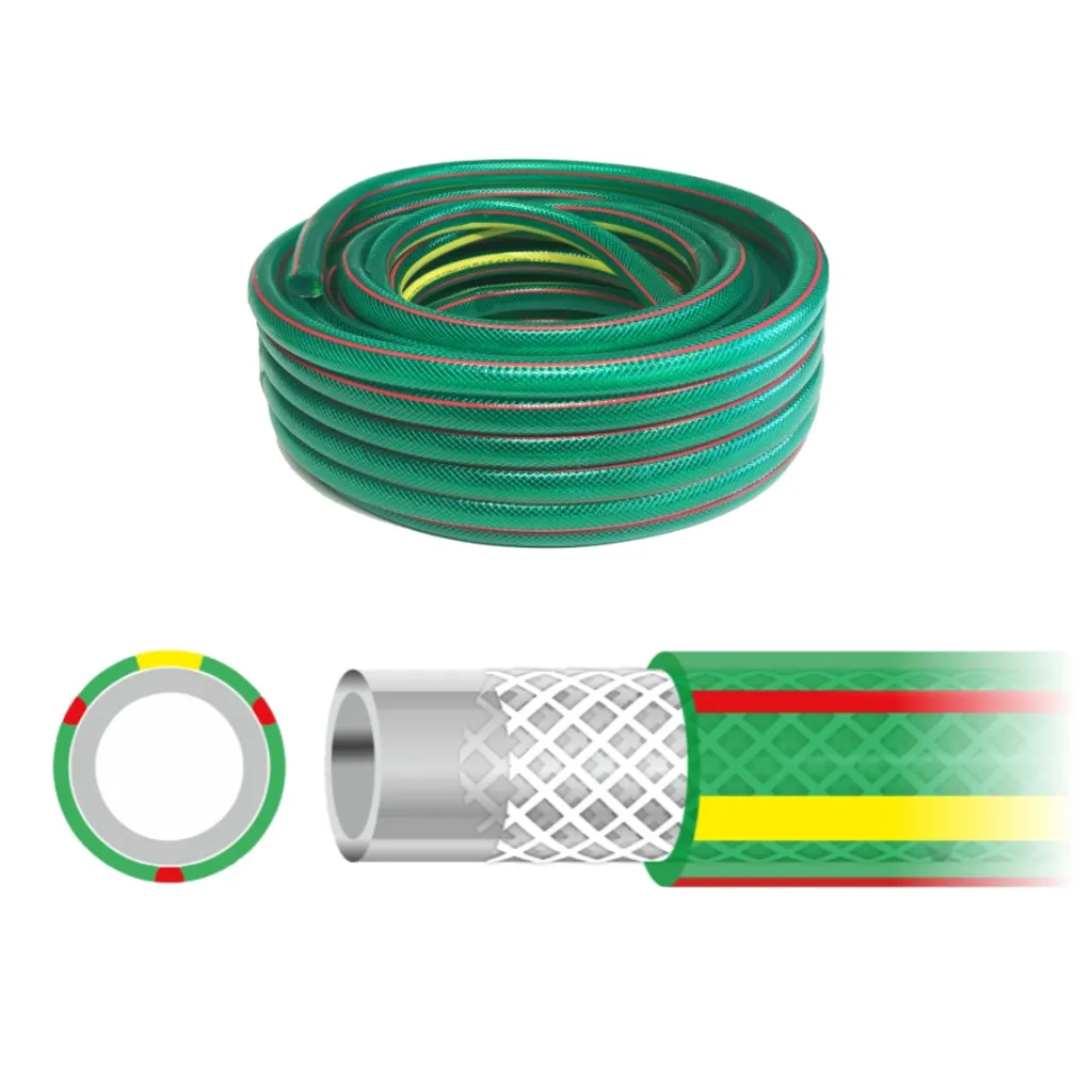 Tuyau d'arrosage 50m 1/2" anti-nœud et anti-pliage 4 couches PREMIUM