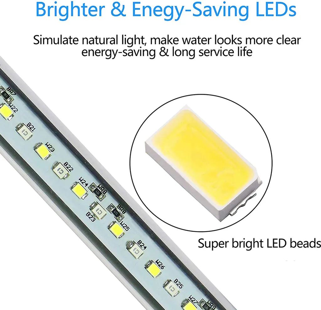 Luce LED per Acquario 37cm 42 LED | Timer Automatico IP68 Sicura - 6