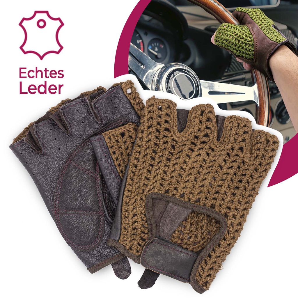Autofahrer Handschuhe Retro Vintage Leder