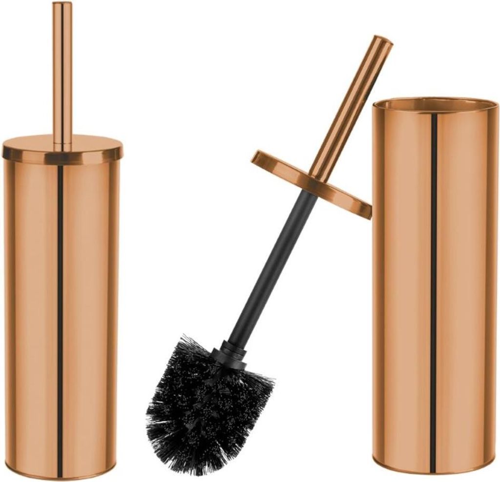 Laveo | Elegante Wc Bürste Miri - Roségold - Freistehend - Badezimmer Zubehör - Hygienisch