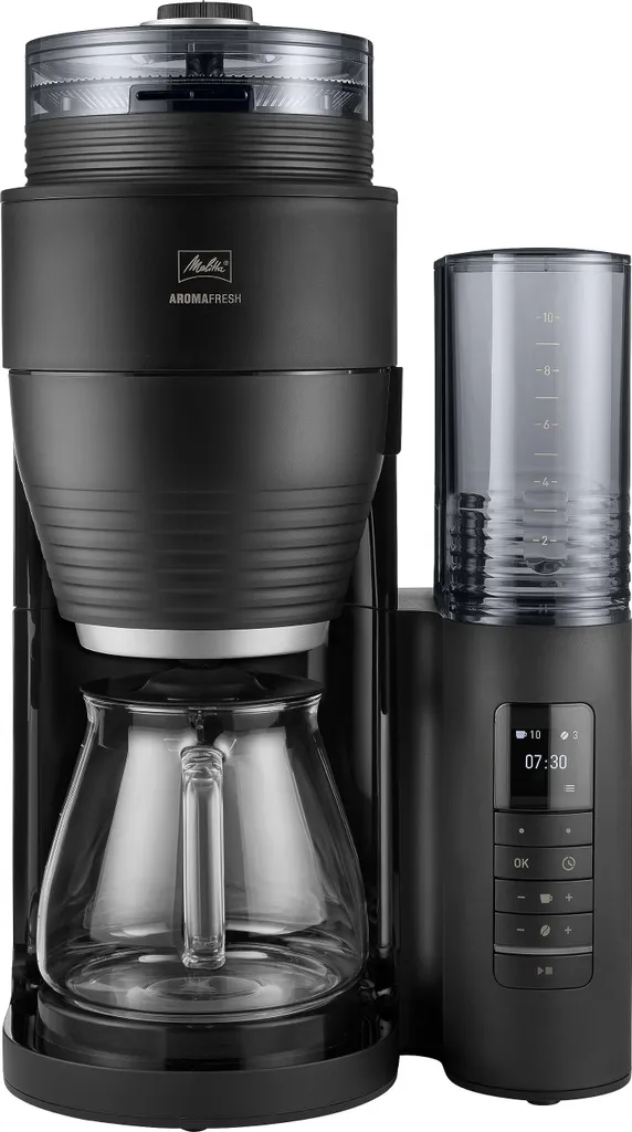 Melitta AromaFresh Pro X Cafetière Filtre avec Moulin Intégré Noir