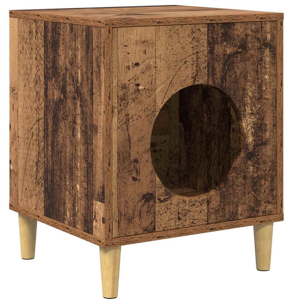 vidaXL Katzenhaus Altholz 42,5 x 40 x 53 cm Holzwerkstoff Produktbild 