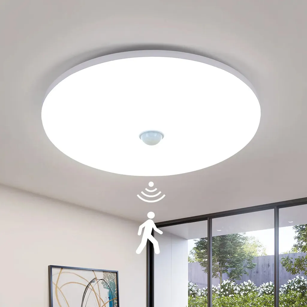 Plafonnier LED anti-zones d'ombre - Éclairage blanc froid 220V CA