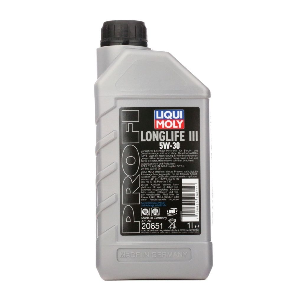 LIQUI MOLY Profi Longlife III für 5W-30 1 Liter Motoröl Produktbild 