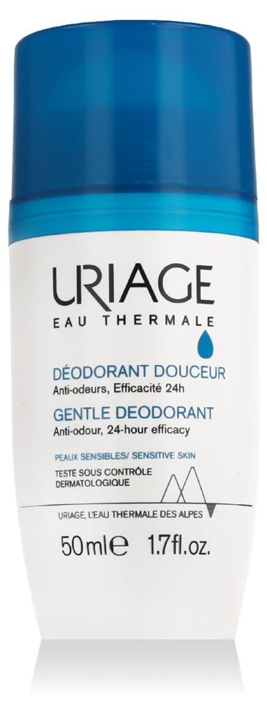 Uriage Hygiène, zachte, aluminiumvrije roll-on deodorant, Productafbeelding 
