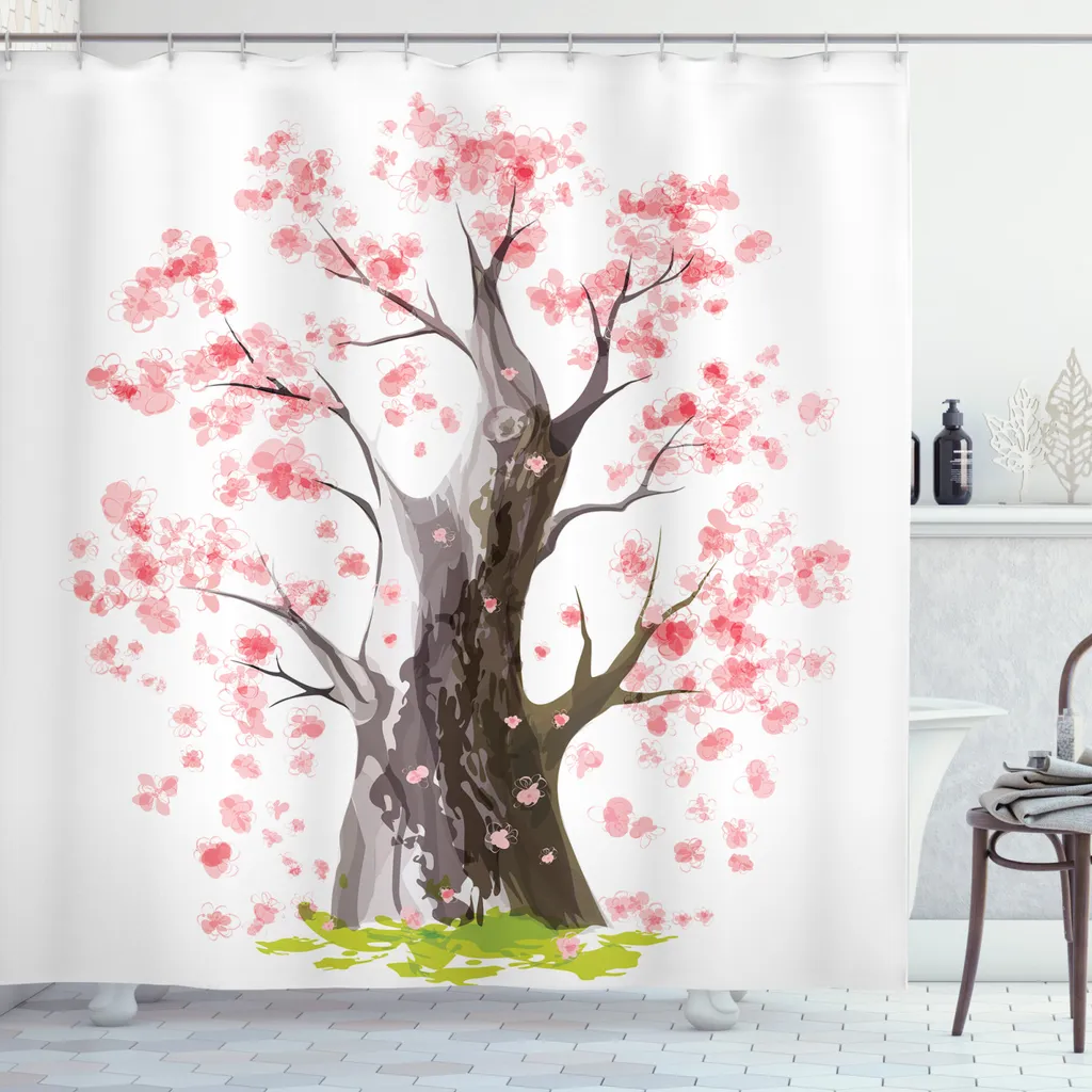 Tenda Doccia ABAKUHAUS Sakura 175x200 - Antimuffa e Impermeabile