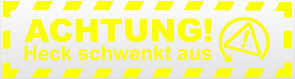 Kiwistar Achtung Drohne Einsatz gestreift Magnetschild Schild magnetisch - 45cm Neongelb - Magnetfolie für Auto PKW Kfz