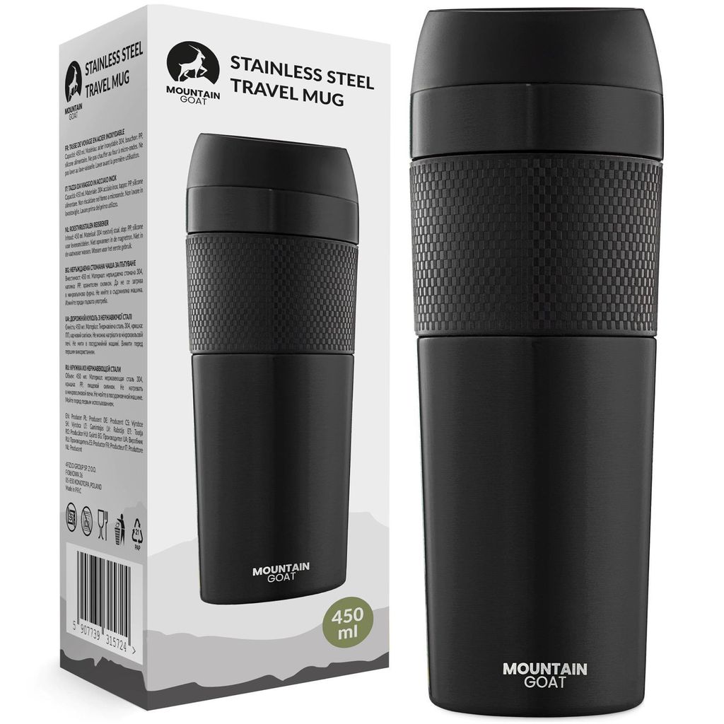 MOUNTAIN GOAT TRAVEL termohrnček na kávu a čaj, čierny Obrázok produktu 