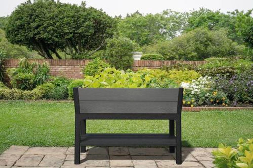 Hochbeet auf Stelzen Keter Darwin 110 L inkl. Bewässerungssystem 113 x 48 x 79,5 cm grau