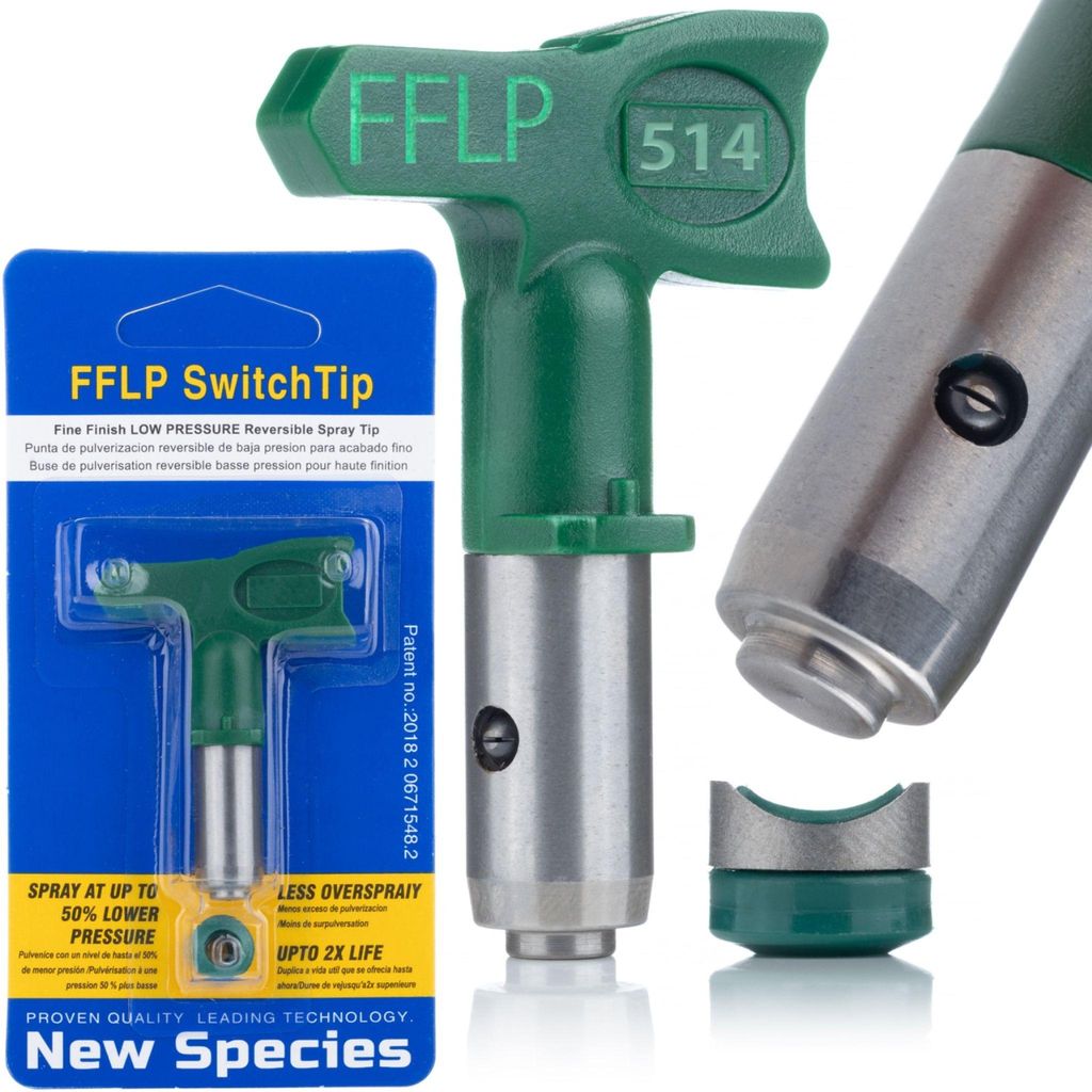Rosfix Set FFLP 514 Niederdruck Spruhdüse – 25 cm Spruhbreite, 50° Winkel, 345 bar, fur Epoxidfarben | Airless Lackierzubehor