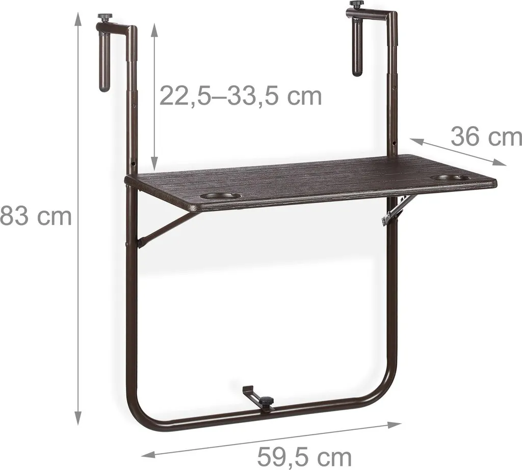 Table de balcon pliante gain de place - Solution pour balcon encombré - 4