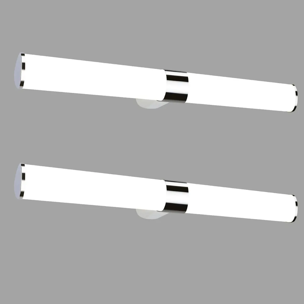 Applique Murale Salle de Bain LED 60cm Chrome IP44 Lampe Miroir 4000K