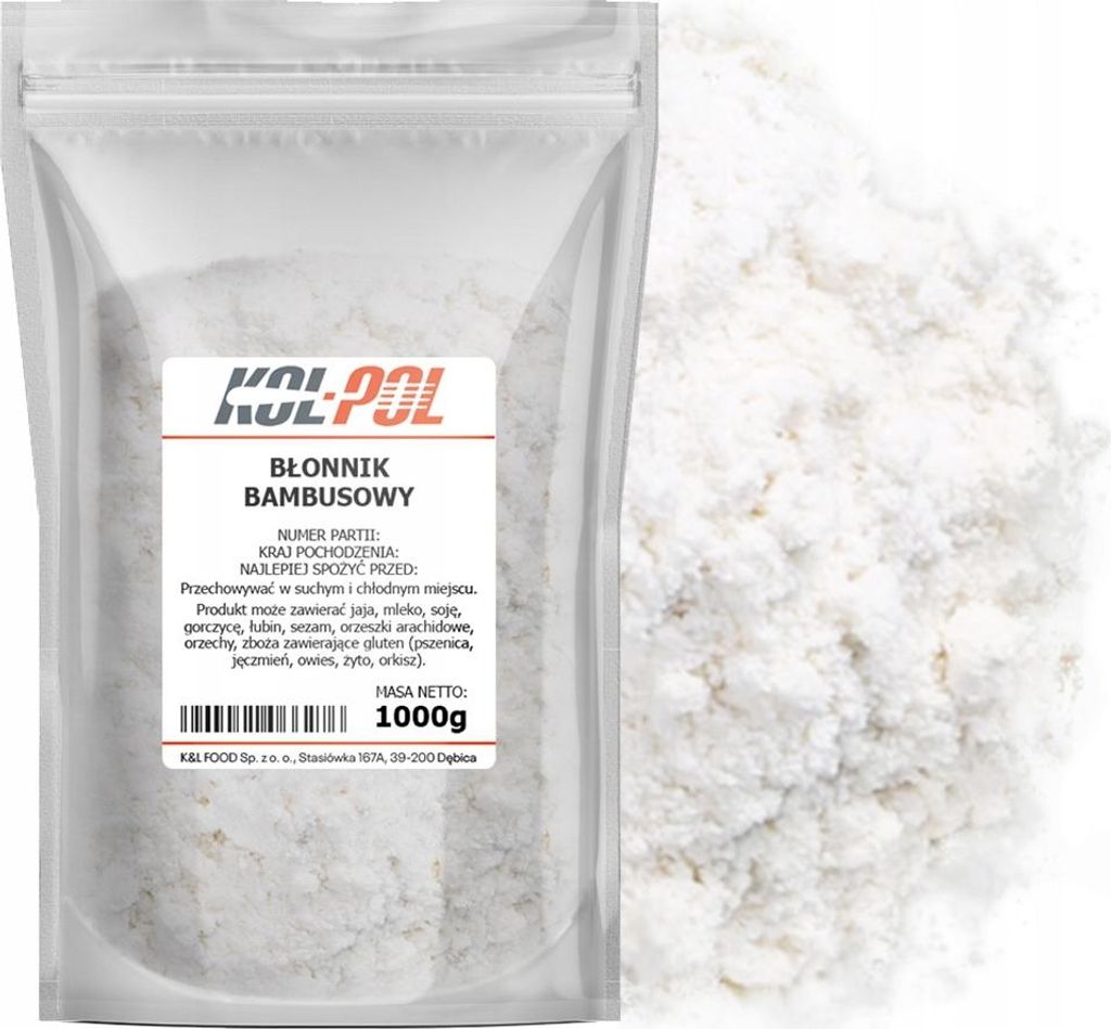 MĄKA BAMBUSOWA 1kg Błonnik bambusowy naturalny dieta keto Zdjęcie produktu 