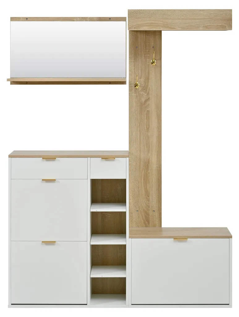 Aménager une entrée étroite avec ce kit de rangement complet blanc - 11