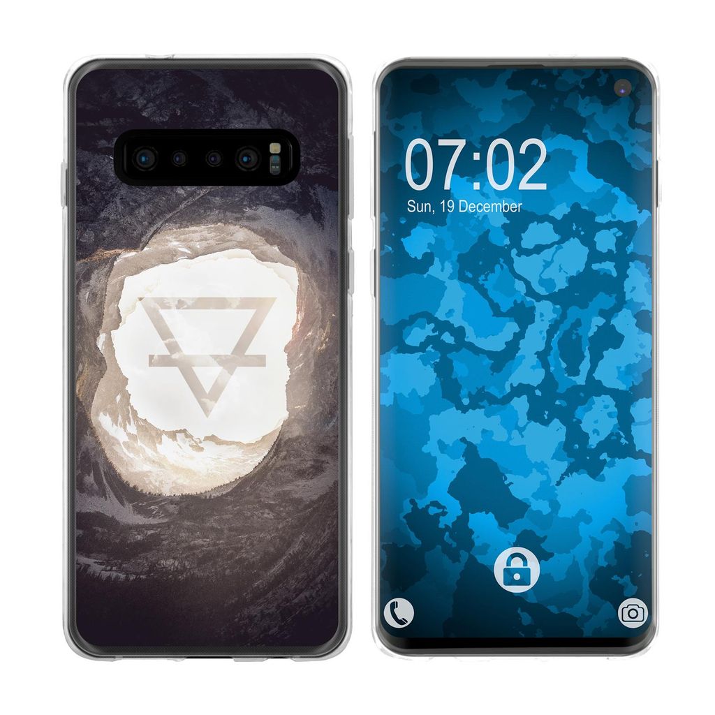 PhoneNatic Case kompatibel mit Samsung Galaxy S10 Silikon-Hülle Element Erde M2