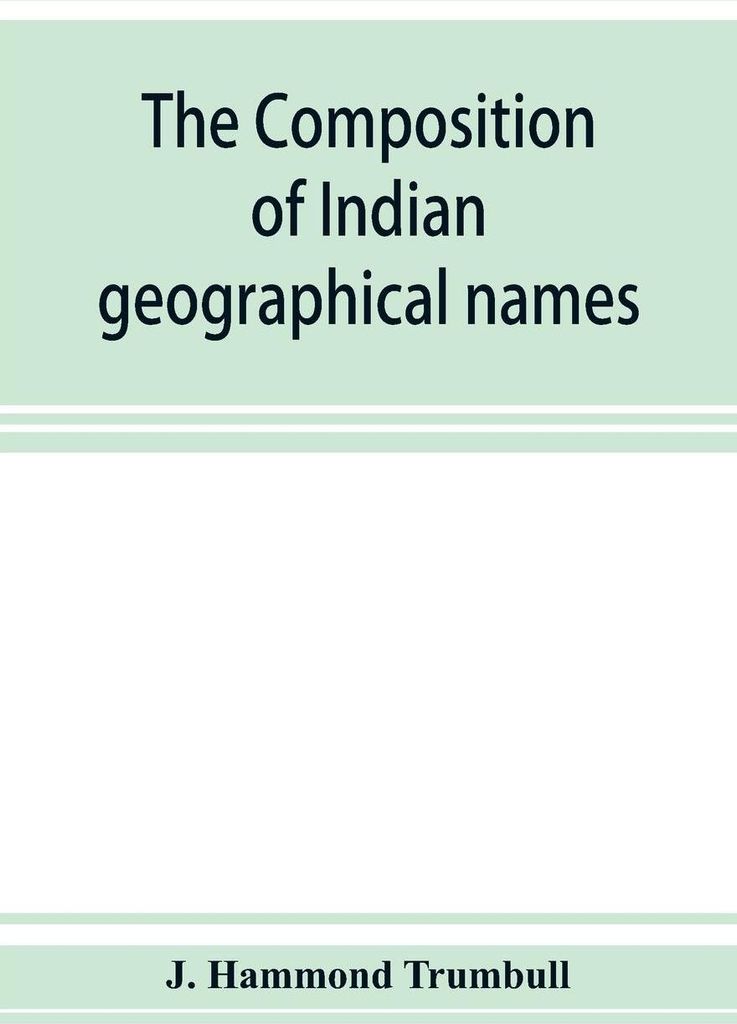 The composition of Indian geographical names