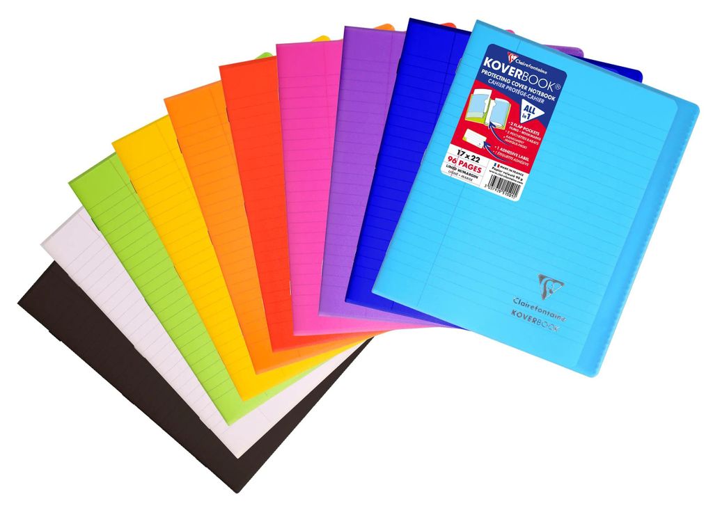 Clairefontaine 10x Koverbook Heft 17x22cm, 48 Blatt liniert Produktbild 