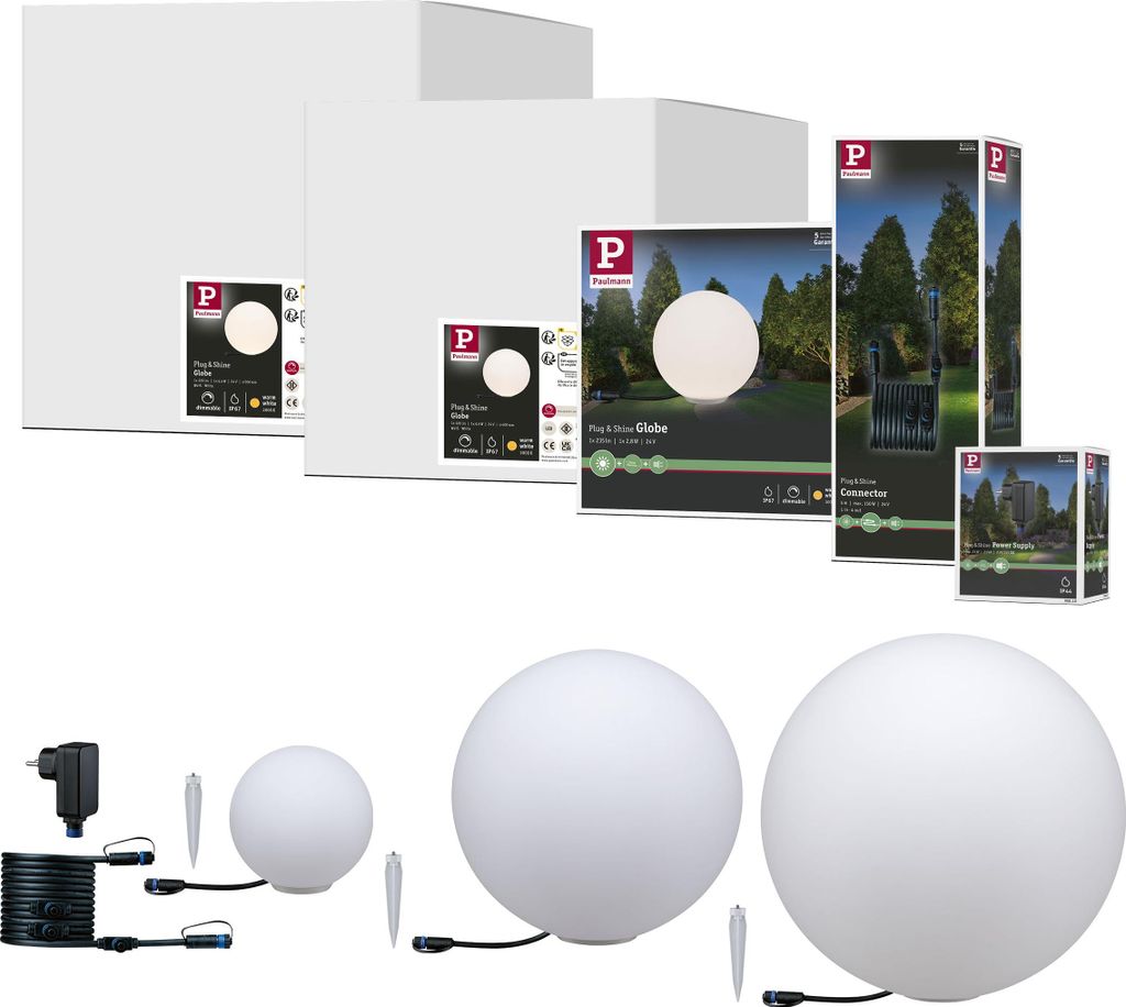 Paulmann Bundle Plug & Shine LED Lichtobjekt Globe Produktbild 